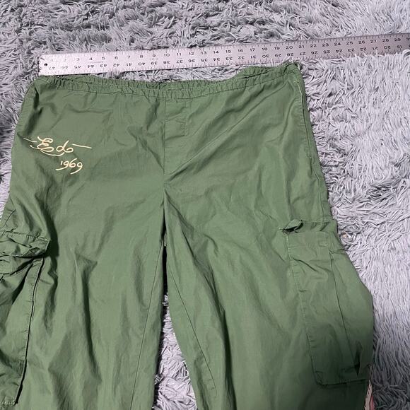 Ed Hardy Women's Cotton Peacock Poplin Wide Lego Khaki Cargo Pant Women’s XL - Picture 5 of 11